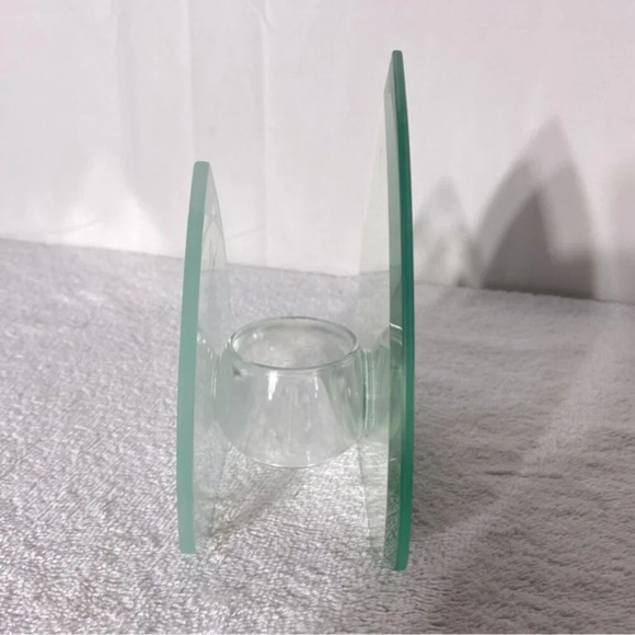 Vintage Glass Mirror Candle Holder Christmas Tree Festive Winter Decor - Picture 5 of 16